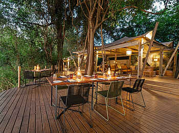 Tsowa Safari Island Lodge: Die Terrasse