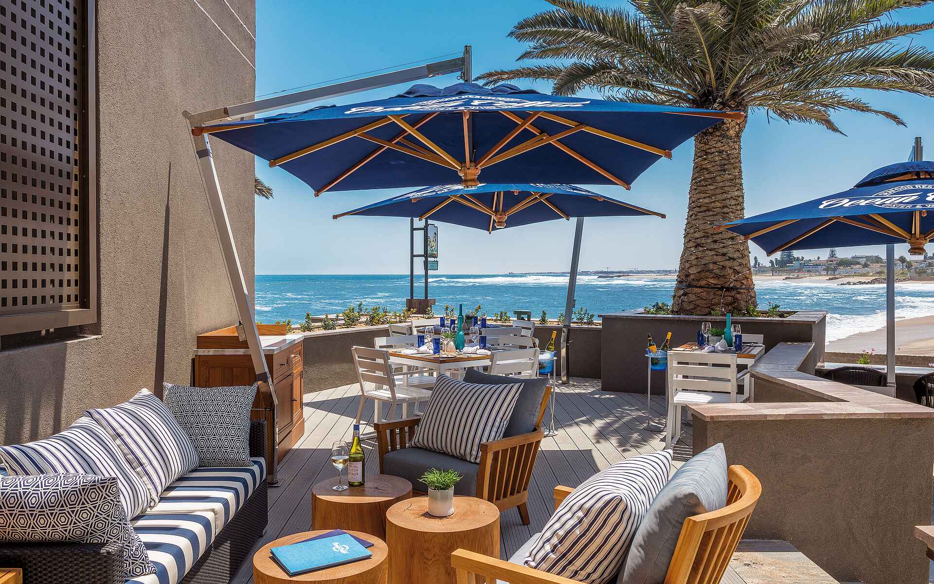 Strand Hotel Swakopmund: Ocean Cellar Terrasse Strand Hotel Swakopmund: Ocean Cellar Terrasse