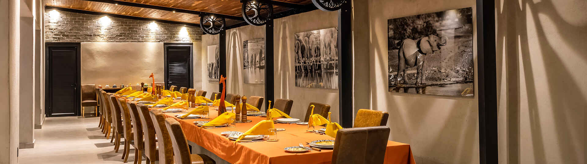 Chobe River Lodge: der Essbereich Chobe River Lodge: der Essbereich