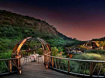 Eagles Crag Lodge: Dinner auf der Terrasse Eagles Crag Lodge: Dinner auf der Terrasse