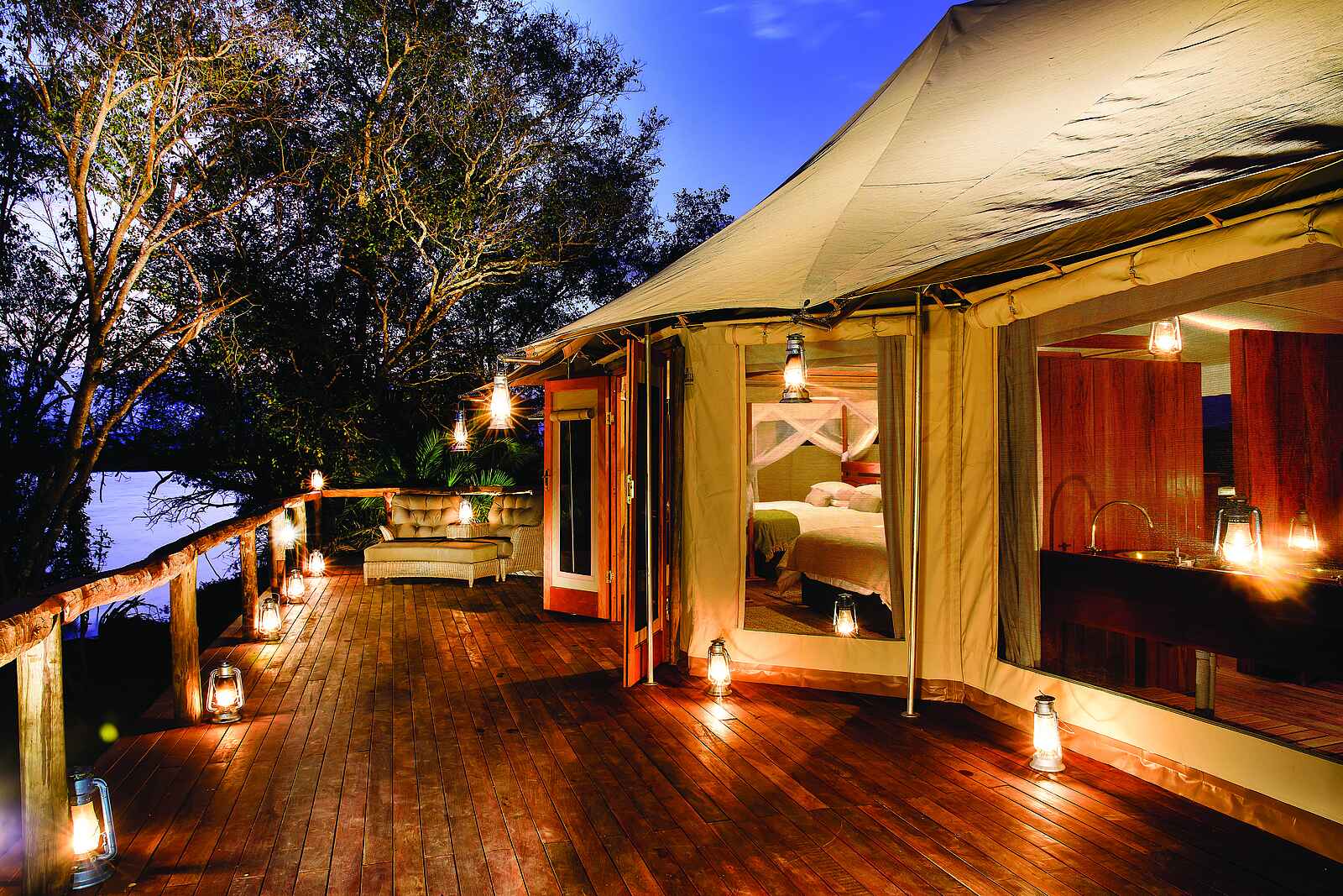 Ila Safari Lodge: Familienzelt mit Veranda Ila Safari Lodge: Familienzelt mit Veranda