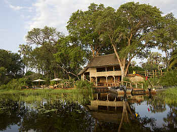 Jacana Camp: Lage des Camps auf der Insel Jacana Camp: Lage des Camps auf der Insel