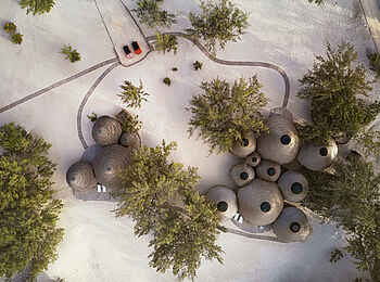 Kisawa Sanctuary: Der Spa und das Fitnessstudio aus der Vogelperspektive