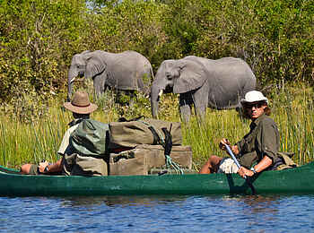 Selinda Canoe Trail: Tierbeobachtung vom Kanu aus