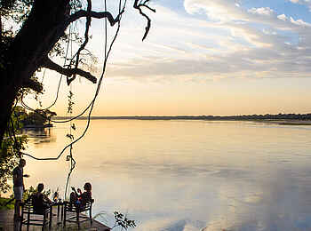 Baines River Camp: Abendstimmung am Fluss Baines River Camp: Abendstimmung am Fluss