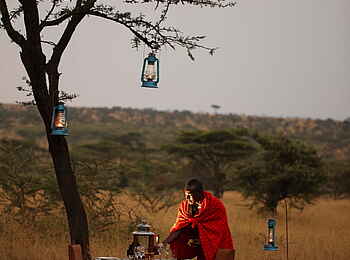 Naboisho Camp: Busch-Dinner