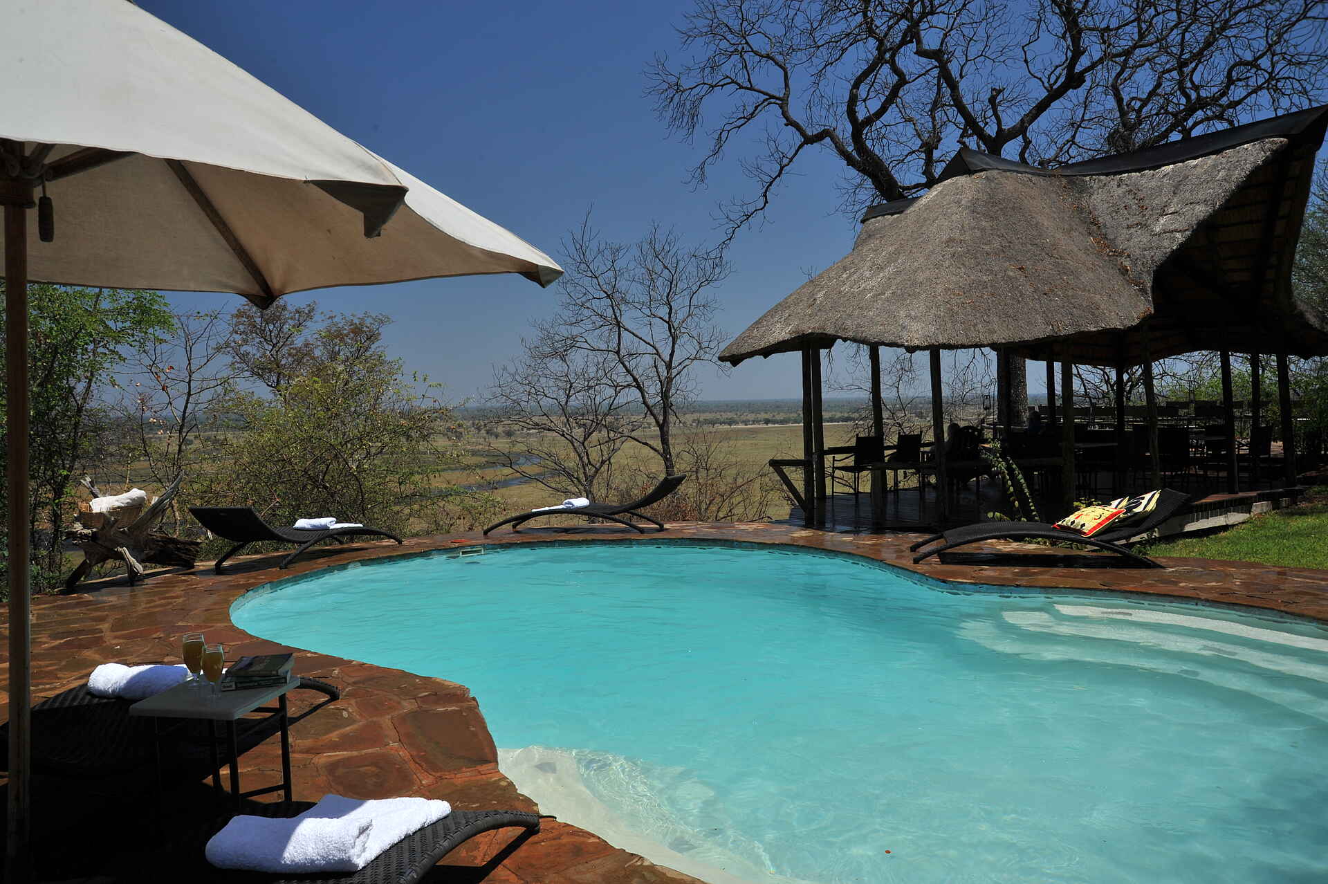 Chobe National Park, Chobe River, Liambezi, Muchenje Safari Lodge, Pool