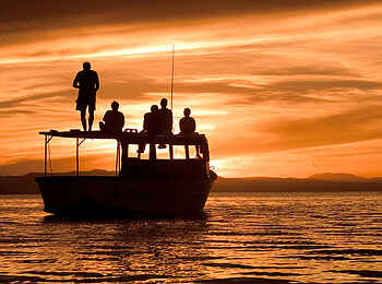 Mumbo Island Camp: Sonnenuntergang