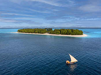 andBeyond Mnemba Island Lodge: Blick auf die Insel