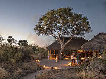 Camp Kalahari: Abendstimmung auf der Terrasse