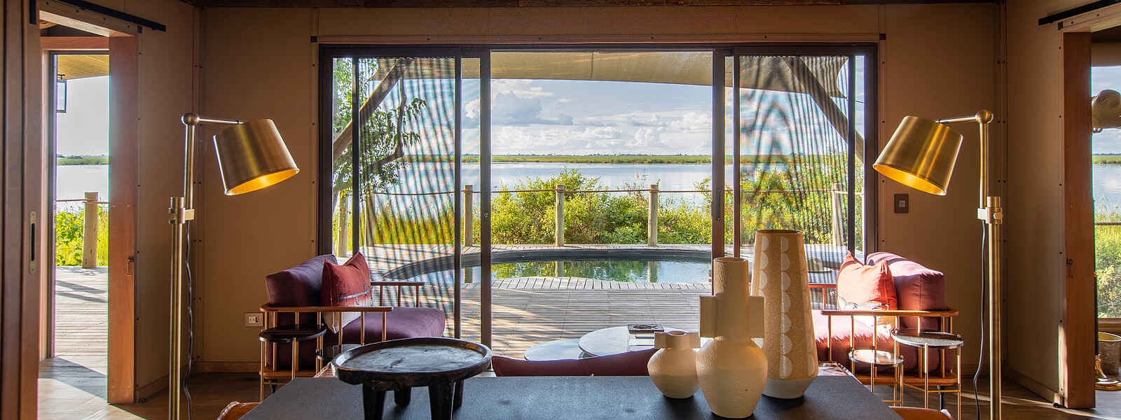 Duma Tau Camp: Blick aus der Suite Duma Tau Camp: Blick aus der Suite