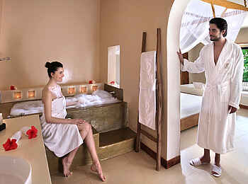 Gold Zanzibar Beach House & Spa: Das Badezimmer eines Deluxe Zimmers