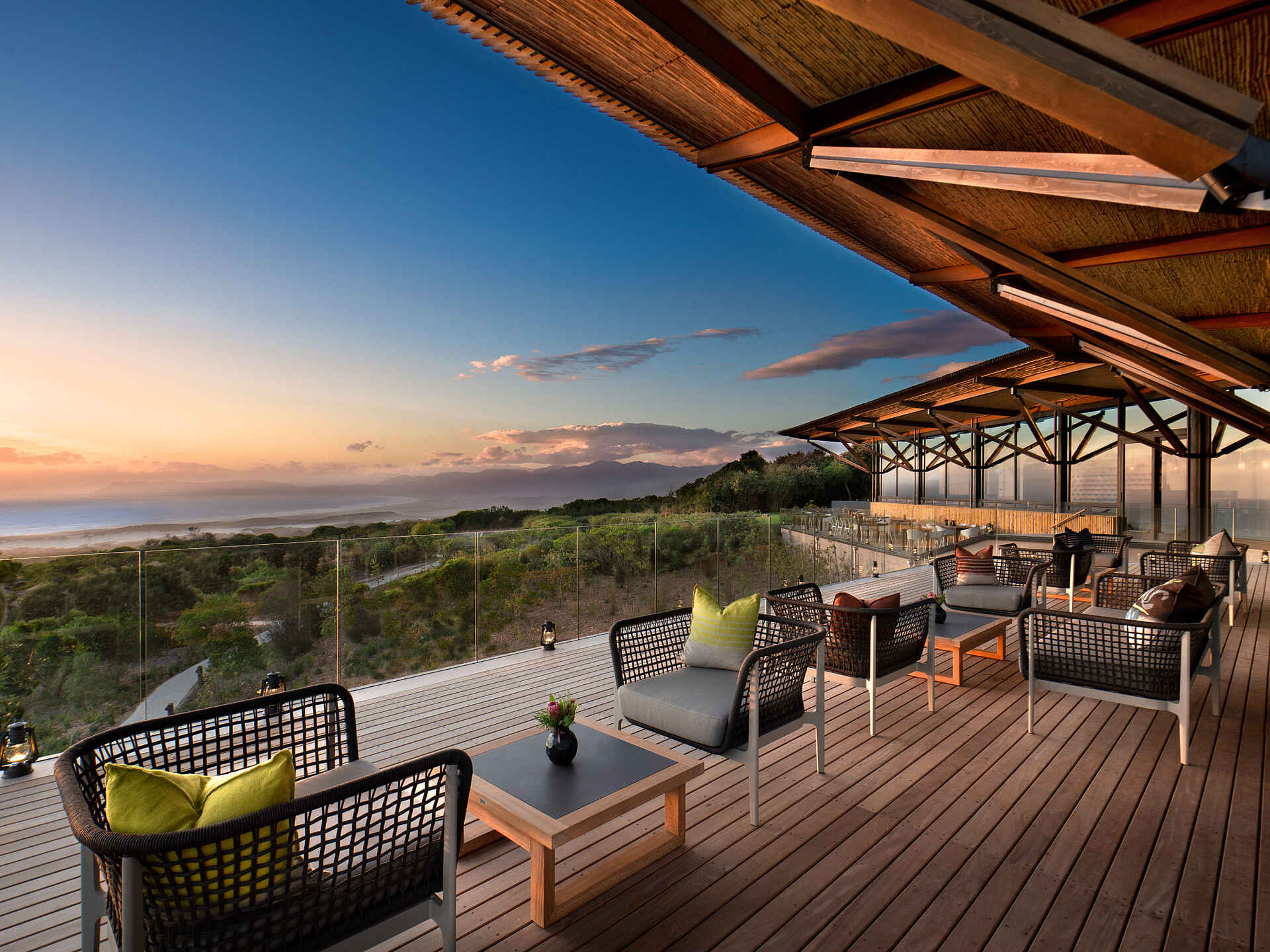 Grootbos Forest Lodge: Terrasse mit Traumblick