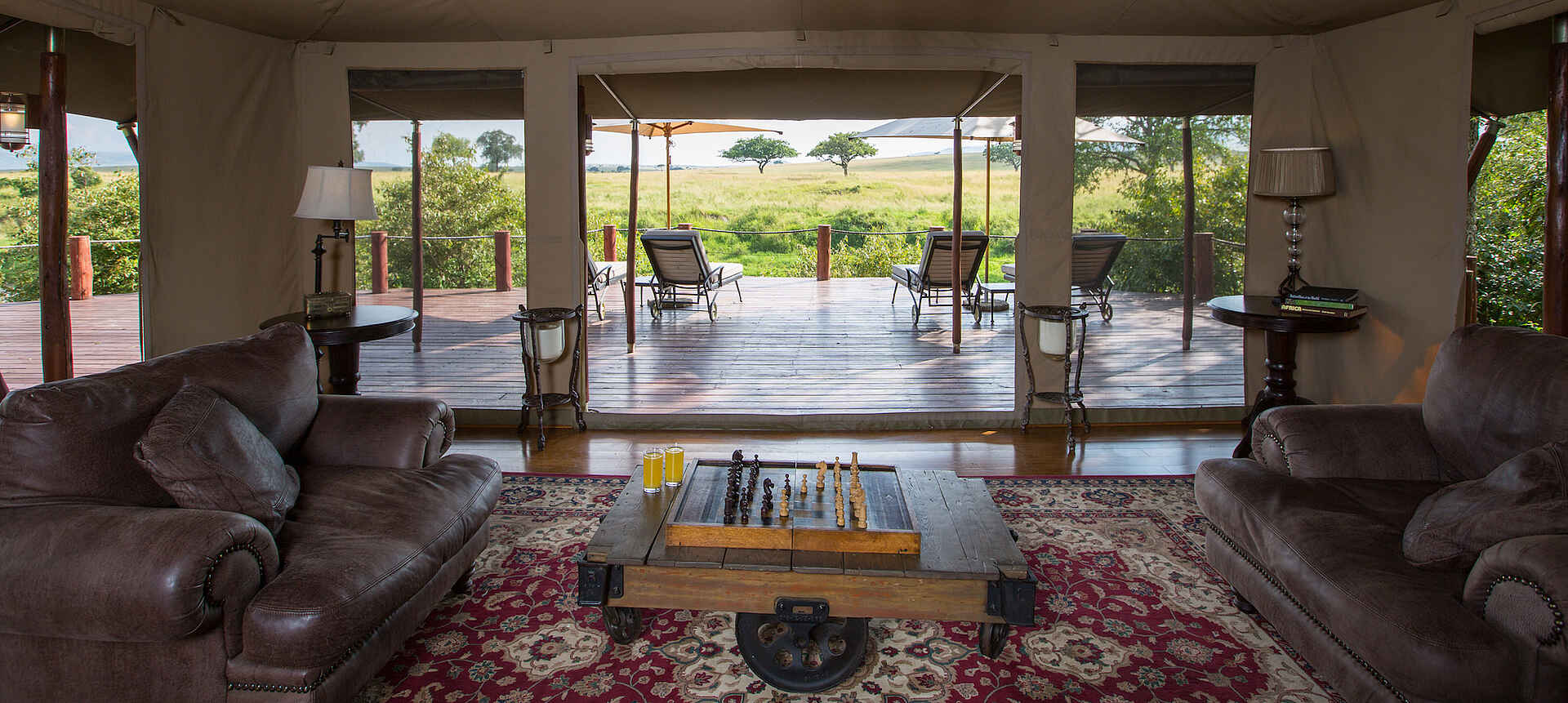 Afrika, Camp, Elewana, Kenia, Masai Mara, Masai Mara National Reserve, Masai Mara Nationalpark, Sand River, Sand River Masai Mara Camp, Lounge, Main Area, Afrikarma, Afrikarma Safaris, Afrikarma Safaris - Wildnis. Hautnah., afrikarma.de