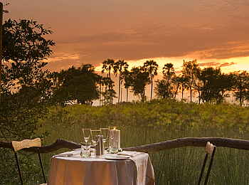 Sandibe Okavango Safari Lodge: Privates Dinner Sandibe Okavango Safari Lodge: Privates Dinner