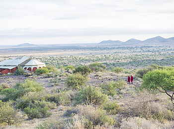 Shu'mata Camp: Aussicht vom Hauptzelt über das Gelände Shu'mata Camp: Aussicht vom Hauptzelt über das Gelände
