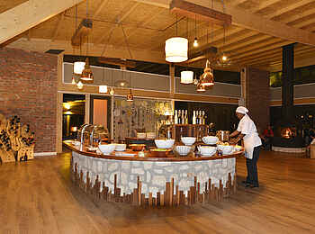 Kalahari Anib Lodge: Buffetaufbau