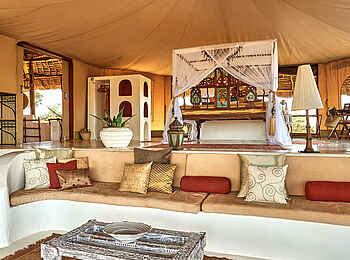 Sasaab Camp: Blick in die Lounge Sasaab Camp: Blick in die Lounge