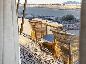 Wolwedans Boulders Camp: Gästeterrasse