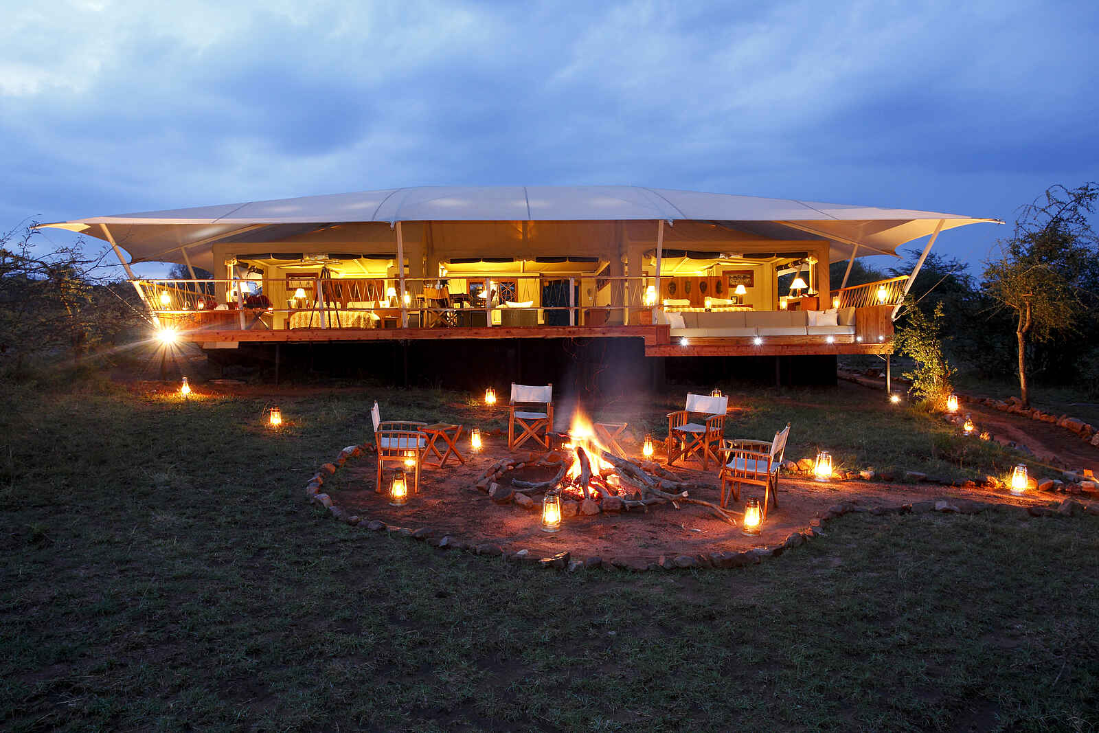 Mara Bushtops: Beleuchtete Leopard Mara Bushtops: Beleuchtete Leopard