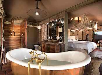 Somalisa Acacia Camp: Offenes Badezimmer