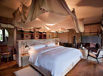 Somalisa Camp: Doppelbett Somalisa Camp: Doppelbett