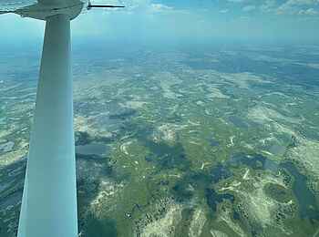 Atzaro Okavango Camp: Flug übers Delta