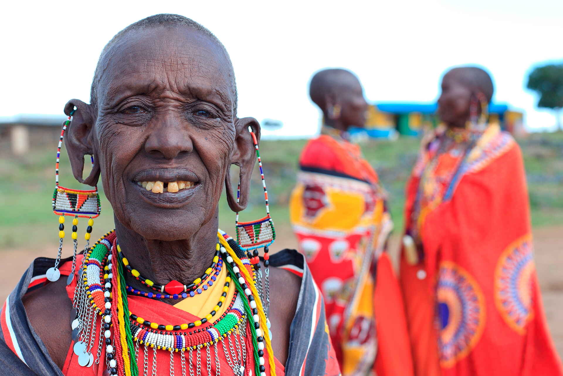 Karen Blixen Camp: Massai mit Ohrschmuck Karen Blixen Camp: Massai mit Ohrschmuck