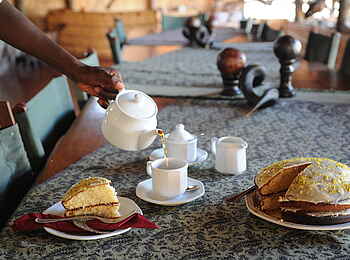Mwagusi Safari Camp: Kaffee und Kuchen