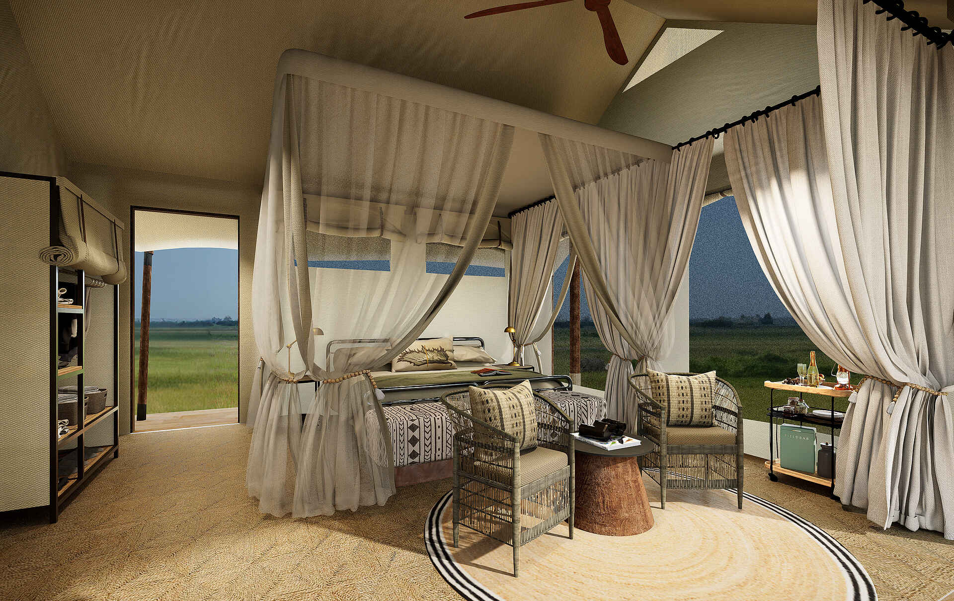 Nkasa Linyanti: Ein Gästezelt Nkasa Linyanti: Ein Gästezelt