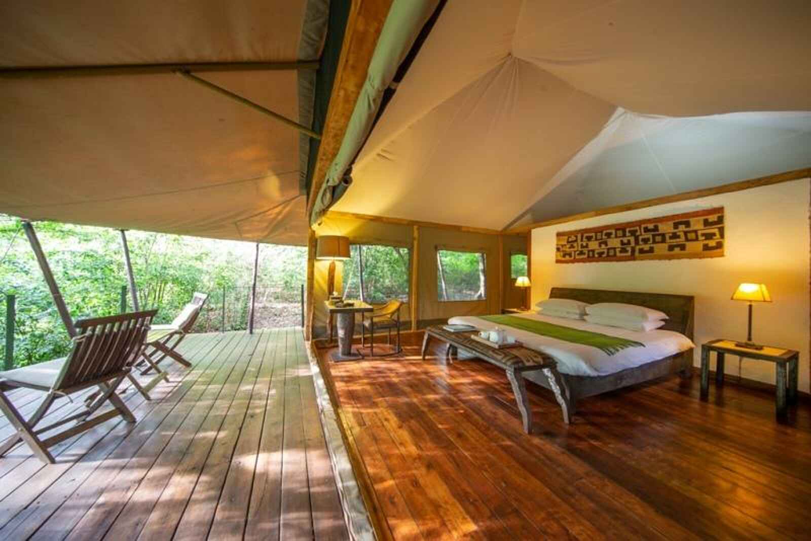 Rhino River Camp: Zeltinneres Rhino River Camp: Zeltinneres