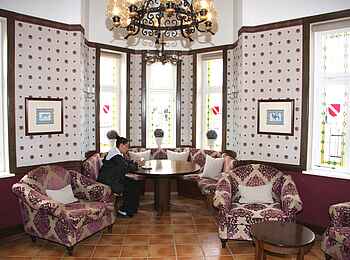 Hotel Eberwein: Lounge mit Sesseln Hotel Eberwein: Lounge mit Sesseln