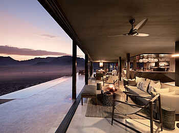 andBeyond Sossusvlei Desert Lodge: Offener Zentralbereich andBeyond Sossusvlei Desert Lodge: Offener Zentralbereich