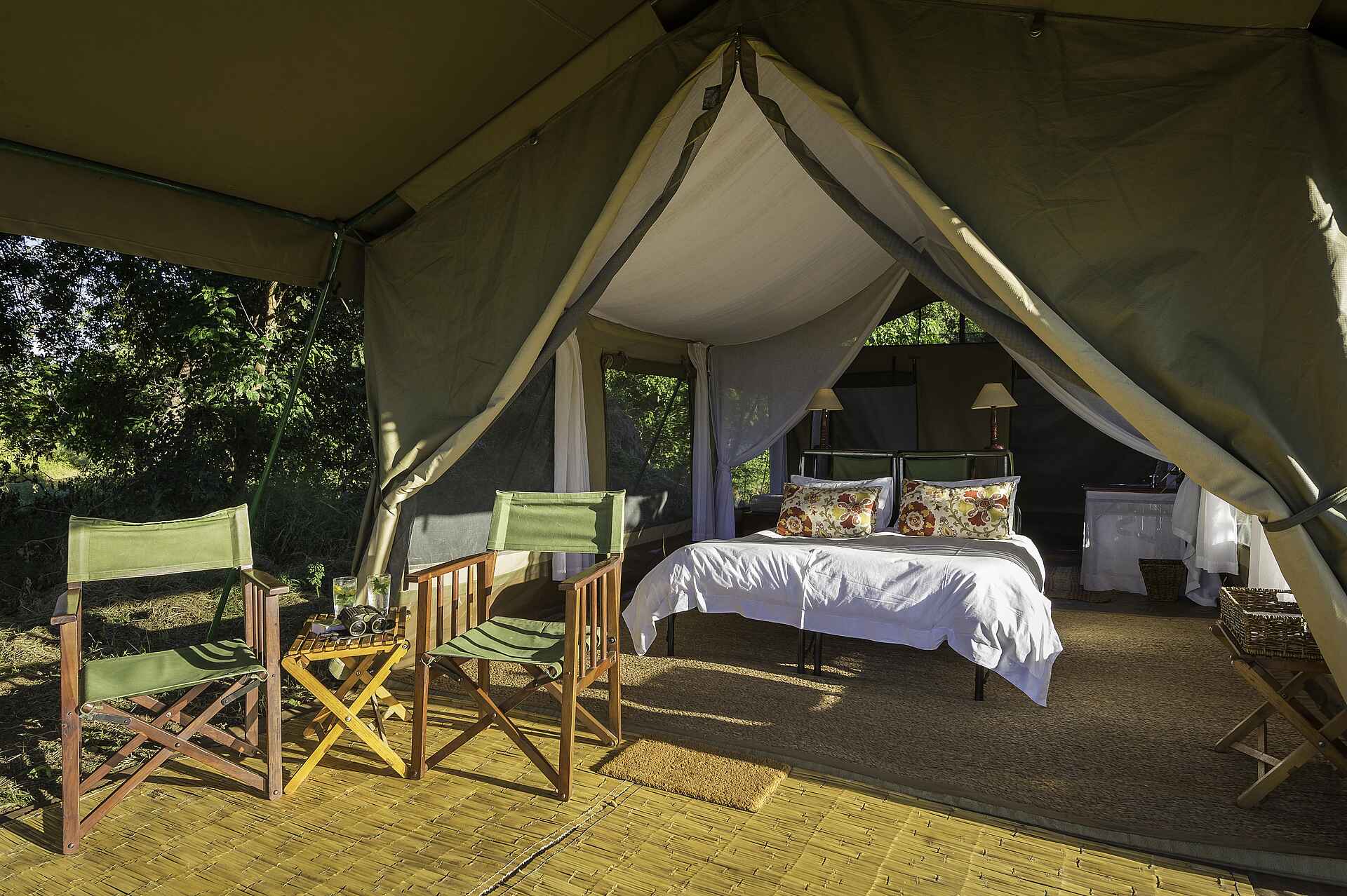 John's Camp: Private Terrasse