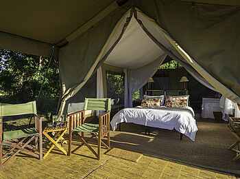 John's Camp: Private Terrasse