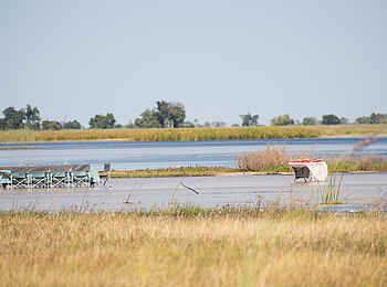 Kweene River Camp: Picknick im Wasser