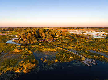 Little Vumbura: Die Lodge aus der Vogelperspektive Little Vumbura: Die Lodge aus der Vogelperspektive