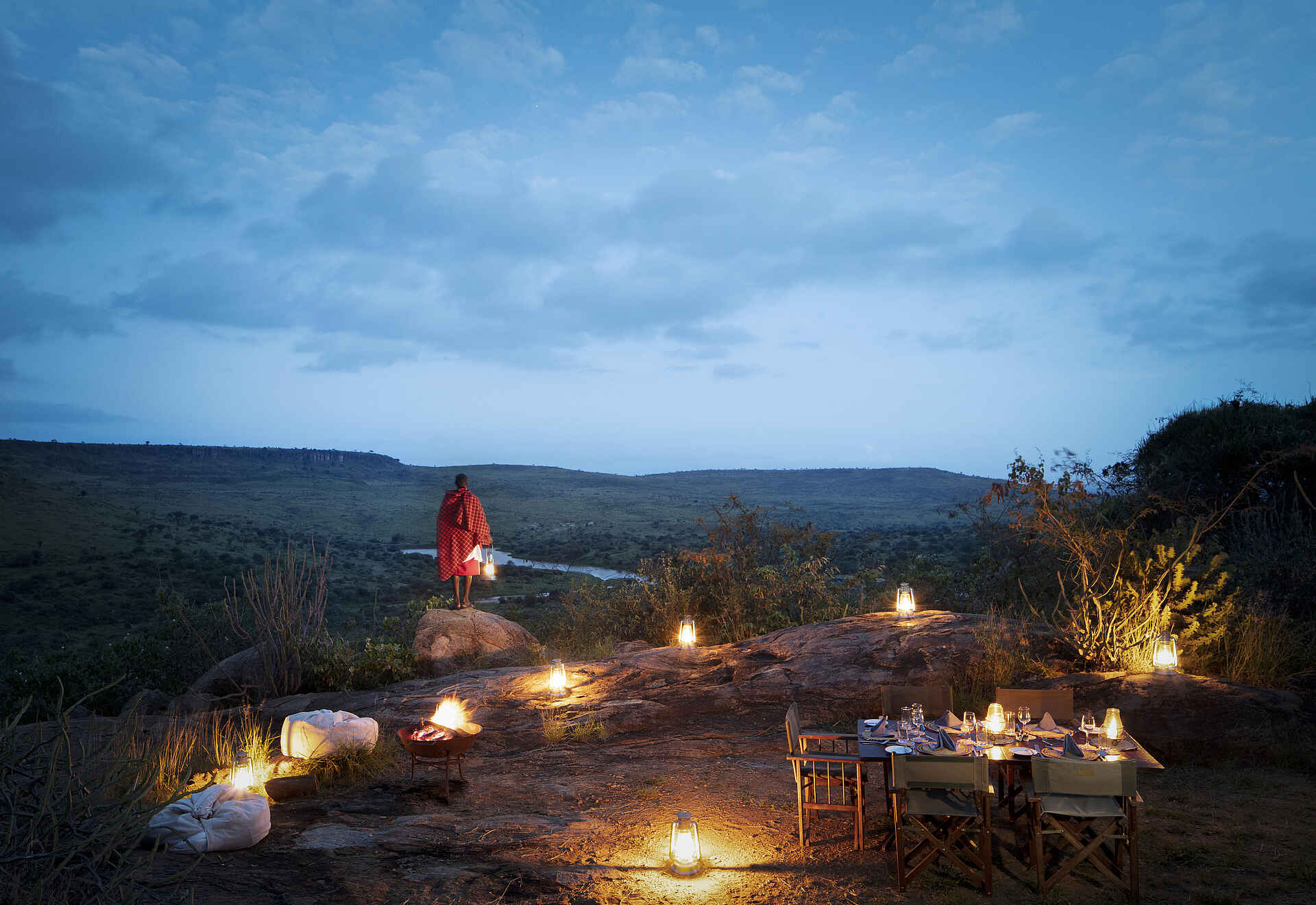 Loisaba Star Beds: Buschdinner