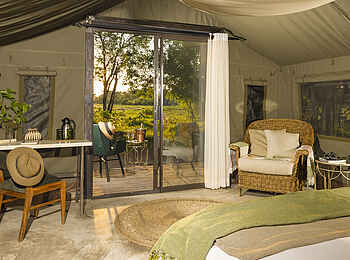 MmaTsebe Tented Camp: Zelt mit Blick nach draußen