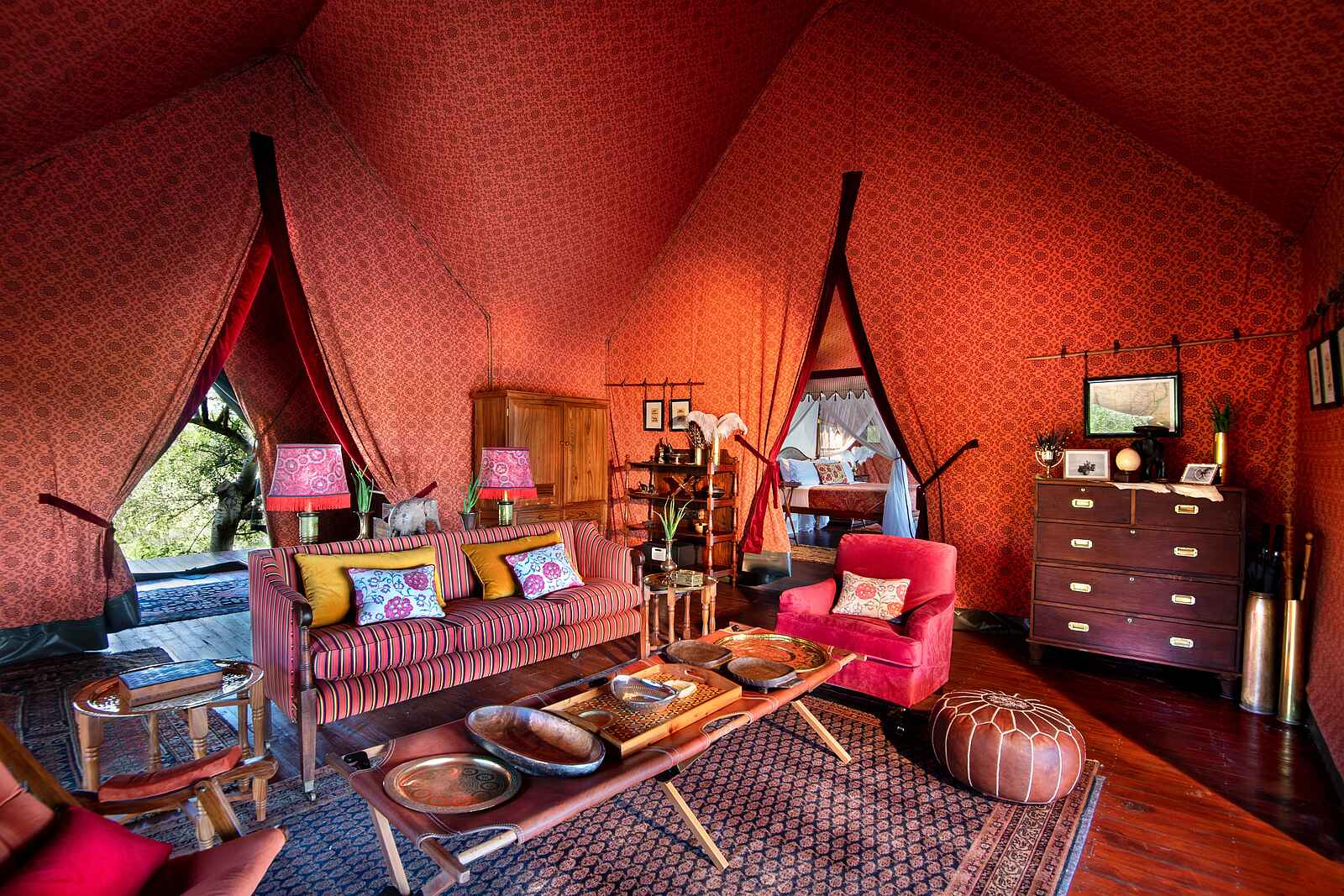 Jack's Camp: Private Lounge mit Sofa Jack's Camp: Private Lounge mit Sofa