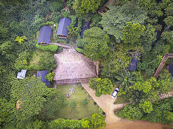 Buhoma Lodge: Luftbild