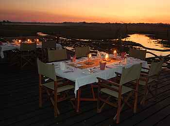 Kafunta River Lodge: Dinner