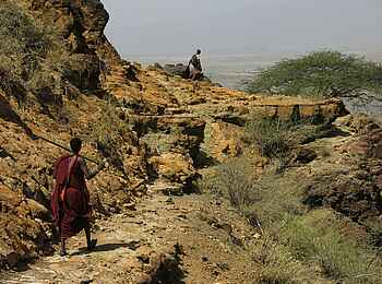 Lake Natron Camp: Gebirgswanderung