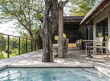 Simbambili Game Lodge: Honeymoon Suite - Terrasse