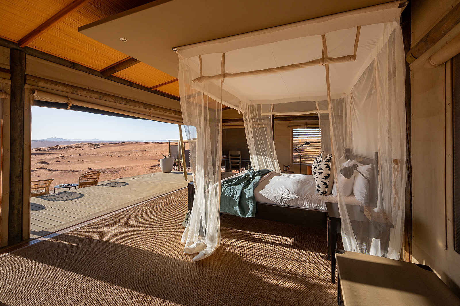 Wolwedans Desert Lodge: Doppelbett Wolwedans Desert Lodge: Doppelbett