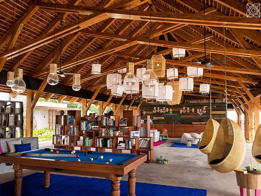 Zuri Zanzibar: Rezeption mit Spielecke Zuri Zanzibar: Rezeption mit Spielecke