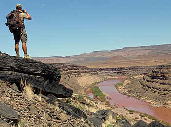 Canyon Mule Trekking: Ausblick auf den Fish River Canyon Mule Trekking: Ausblick auf den Fish River