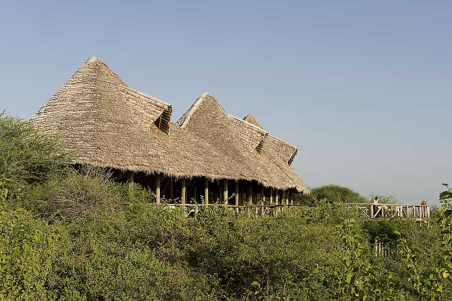Lake Burunge Tented Camp: Außenansicht der Hauptlodge Lake Burunge Tented Camp: Außenansicht der Hauptlodge