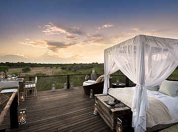 Lion Sands Chalkley Treehouse: Doppelbett Lion Sands Chalkley Treehouse: Doppelbett