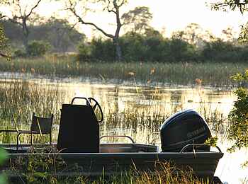 Kujwana Camp: Motorboot